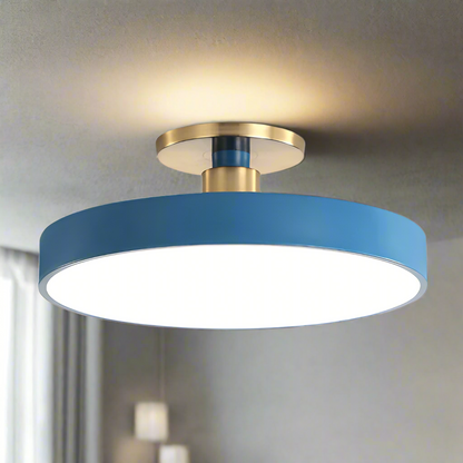Moderne LED-Deckenleuchte im Retro-Design – Flache Deckenlampe für Wohnzimmer, Küche & Kinderzimmer