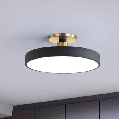 Moderne LED-Deckenleuchte im Retro-Design – Flache Deckenlampe für Wohnzimmer, Küche & Kinderzimmer
