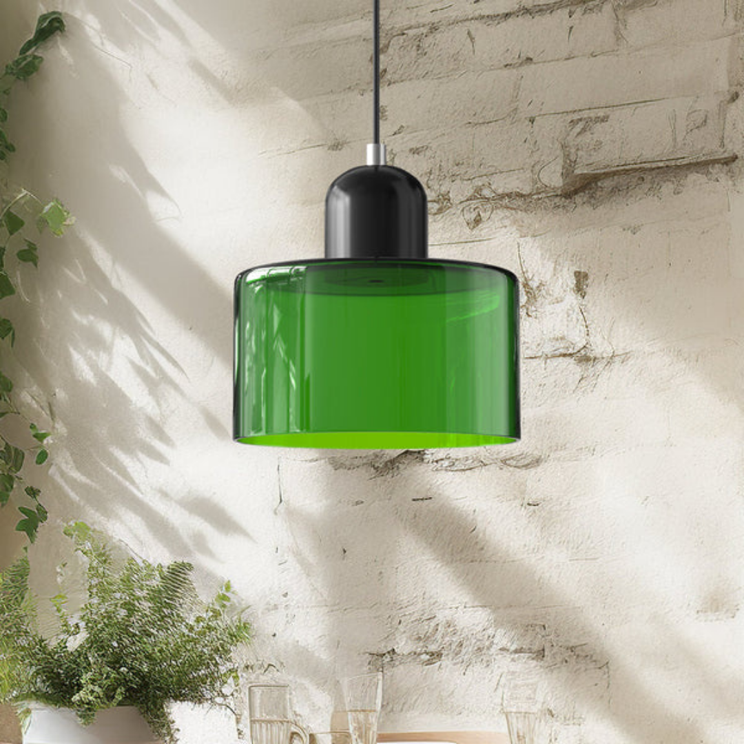 LumiGlas Design-Pendelleuchte - Europäische Retro Zylinder Pendelleuchte
