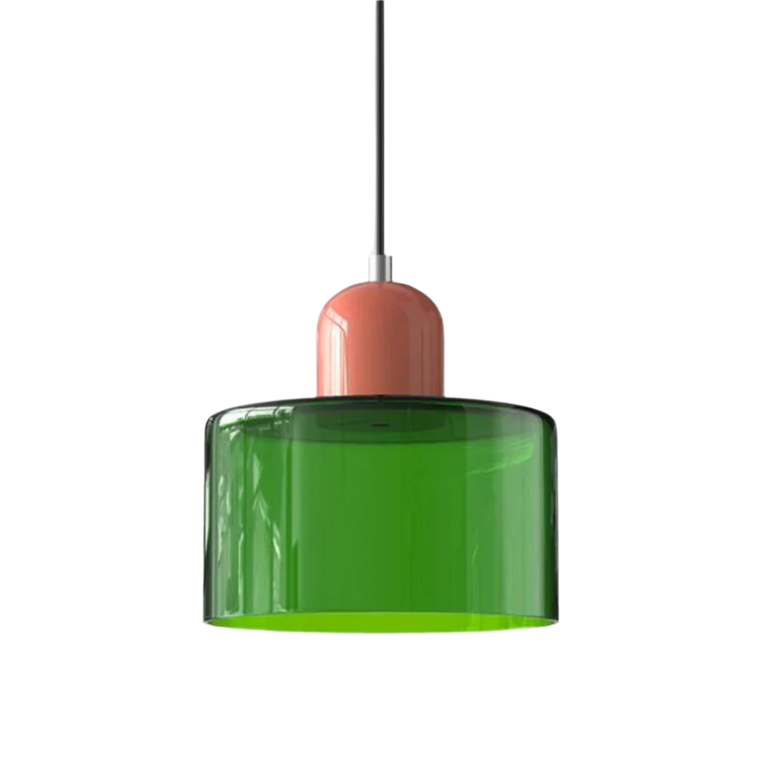 LumiGlas Design-Pendelleuchte - Europäische Retro Zylinder Pendelleuchte