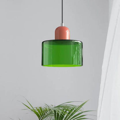 LumiGlas Design-Pendelleuchte - Europäische Retro Zylinder Pendelleuchte
