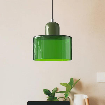 LumiGlas Design-Pendelleuchte - Europäische Retro Zylinder Pendelleuchte