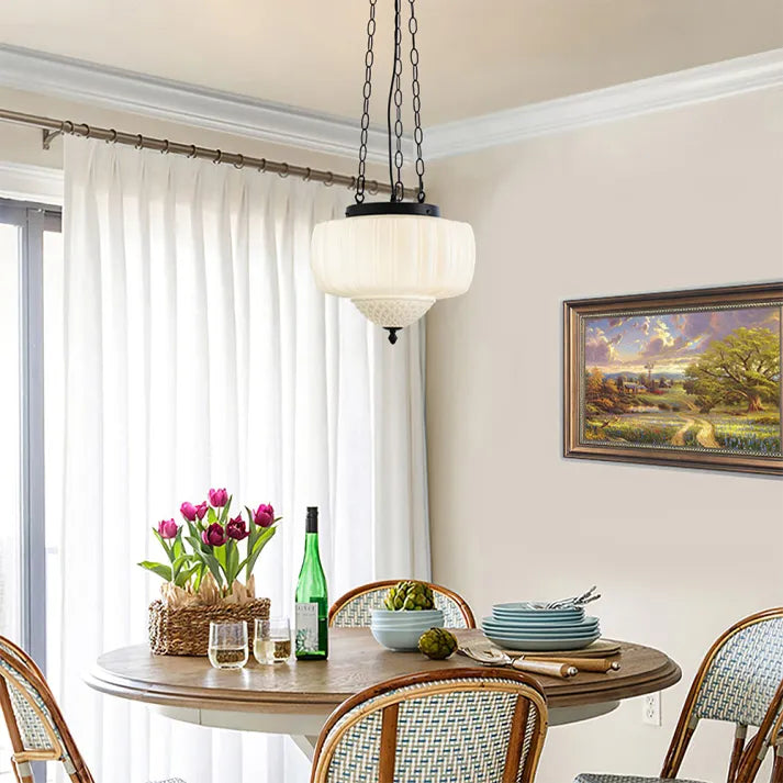 Klassische Pendelleuchte im Vintage-Stil – Deckenlampe mit Kettenaufhängung für Esszimmer, Wohnzimmer & Flur