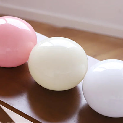 Design-Tischlampe aus Glas und Metall – E27-Fassung, Marshmallow-Stil, warmes Stimmungslicht, Ø28 cm