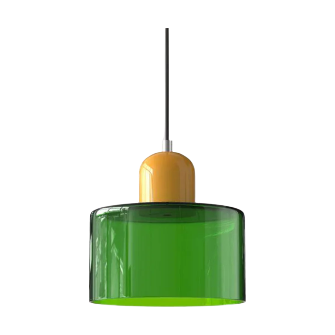 LumiGlas Design-Pendelleuchte - Europäische Retro Zylinder Pendelleuchte