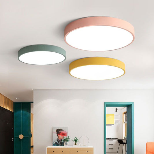 Moderne LED-Deckenleuchte Rund – Flache Deckenlampe für Wohnzimmer, Flur & Kinderzimmer