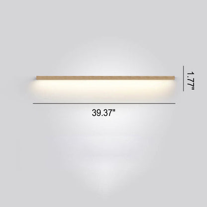 Japanese minimalist wooden strip LED wall lamp