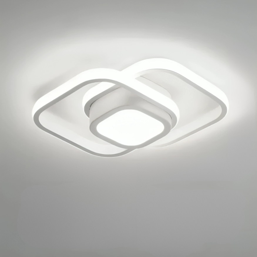 Moderne LED-Deckenleuchte, 2-Ring-Design