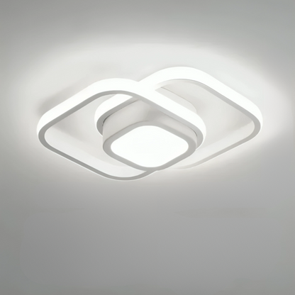 Moderne LED-Deckenleuchte, 2-Ring-Design