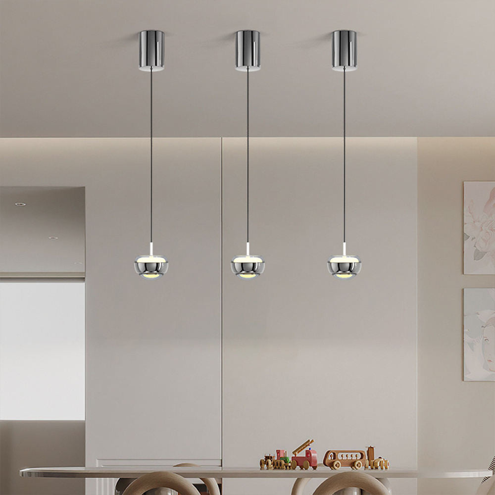 Minimalistische LED-Pendelleuchte mit Kugel-Design – Modernes Nachttischlicht für Schlafzimmer & Leseecke