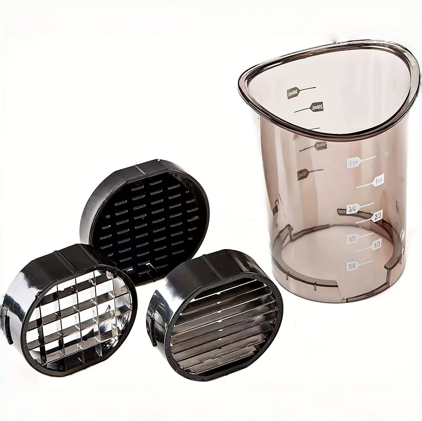 3-in-1 Manueller Schneider & Gemüseschneider – Schneiden, Hacken & Würfeln mit austauschbaren Klingen