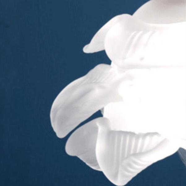 Französische Vintage-Blüten-Glas 1-Licht LED Pendelleuchte