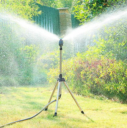 360° Gartenregner mit Stativ – Verstellbarer Sprinkler für effiziente Rasen- & Pflanzenbewässerung
