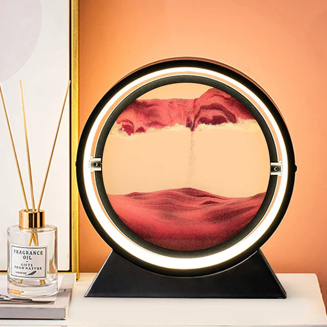 3D Sanduhr Tischlampe mit LED-Beleuchtung – Kreative Dekorative Beleuchtung