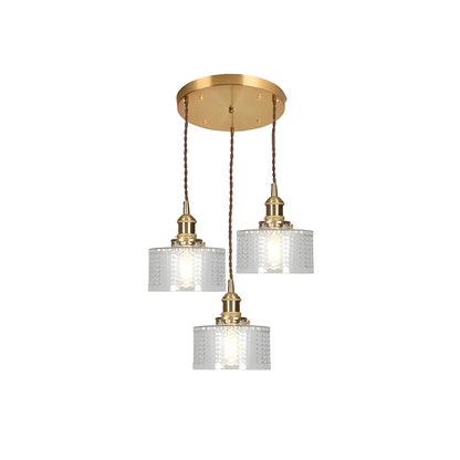 CrystalWave Light – Retro Kurze Zylinder LED Pendelleuchte