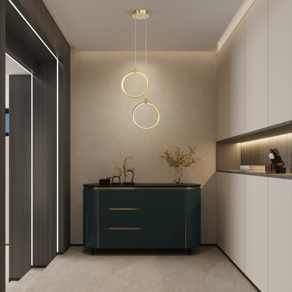Moderne LED-Pendelleuchte mit Doppelring-Design – Elegante Hängelampe für Wohnzimmer, Esszimmer & Schlafzimmer – Minimalistisch & Luxuriös