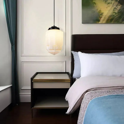 Vintage Pendelleuchten Set im Art Déco Stil – Opalglas Hängelampen mit Retro Charme für Küche, Café & Wohnzimmer