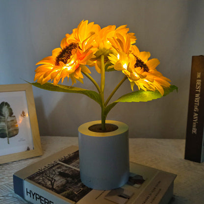LED Sonnenblumen Tischlampe – Natur-inspirierte Dekoration mit warmem, stimmungsvollem Licht