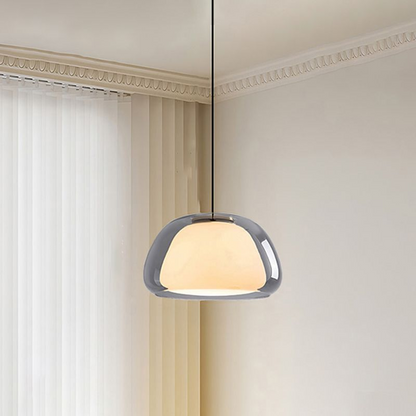 Moderne Pendelleuchte mit Rauchglas – Minimalistische Hängelampe für Esszimmer, Wohnzimmer & Schlafzimmer – Weiches Diffusorlicht