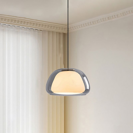 Moderne Pendelleuchte mit Rauchglas – Minimalistische Hängelampe für Esszimmer, Wohnzimmer & Schlafzimmer – Weiches Diffusorlicht