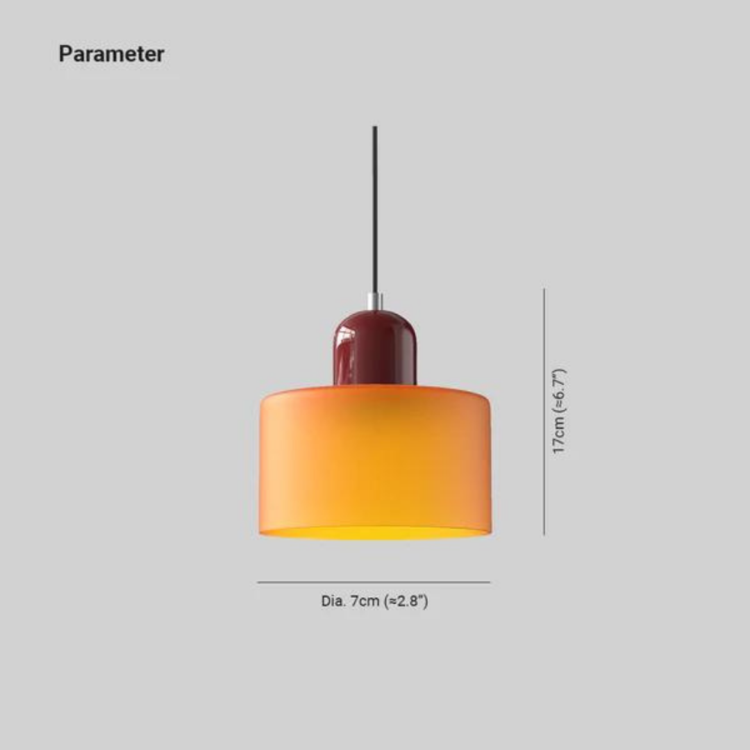 LumiGlas Design-Pendelleuchte - Europäische Retro Zylinder Pendelleuchte