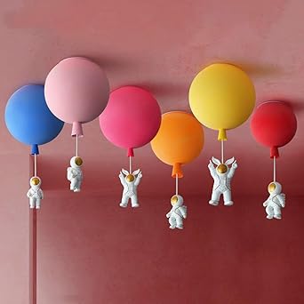 Kinderzimmer-Deckenleuchte mit Ballon- und Astronauten-Design – Kreative Lampe für Jungen & Mädchen