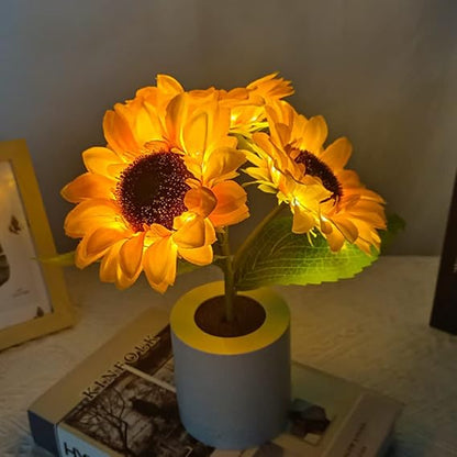 LED Sonnenblumen Tischlampe – Natur-inspirierte Dekoration mit warmem, stimmungsvollem Licht