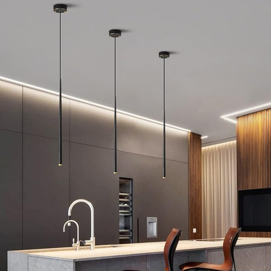 Minimalistische LED-Pendelleuchte im Stabdesign – Moderne Hängeleuchte für Wohnzimmer, Esszimmer oder Flur