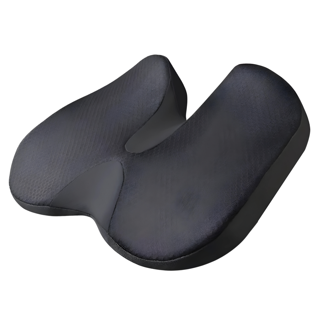 Ergonomisches Memory-Foam Sitzkissen mit U‑Form & Anti‑Rutsch‑Basis – Entlastung für Rücken & Steißbein