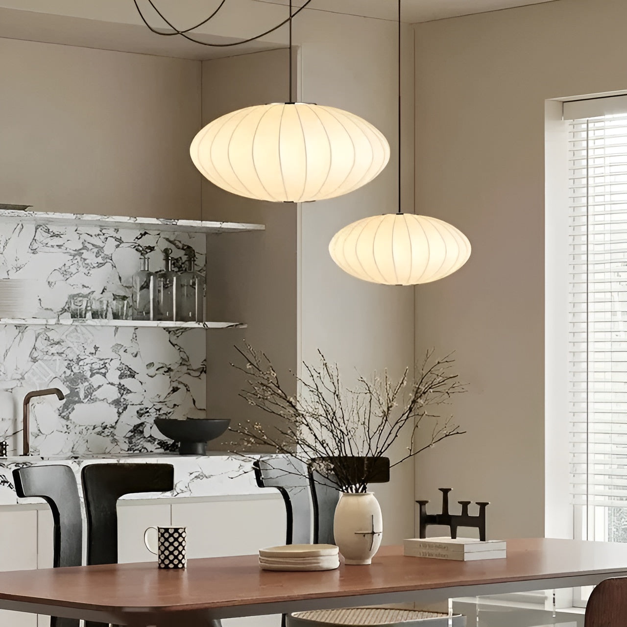 SilkBreeze Light - Japanische Seiden-Pendelleuchte