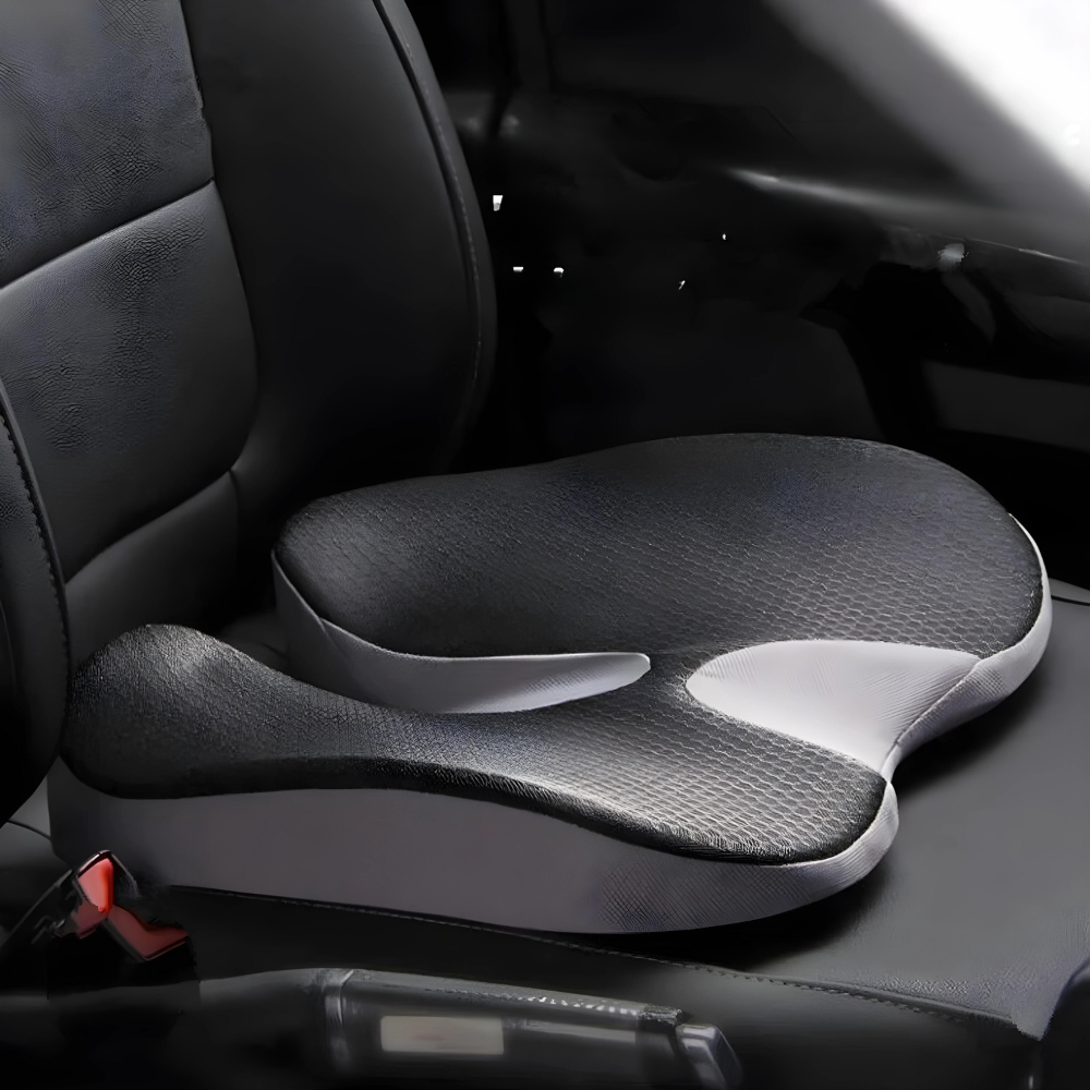 Ergonomisches Memory-Foam Sitzkissen mit U‑Form & Anti‑Rutsch‑Basis – Entlastung für Rücken & Steißbein