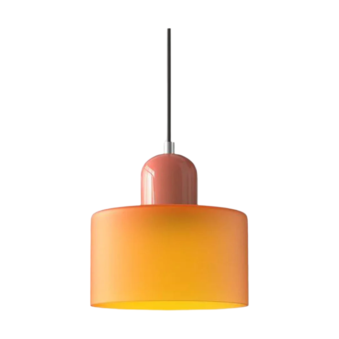 LumiGlas Design-Pendelleuchte - Europäische Retro Zylinder Pendelleuchte
