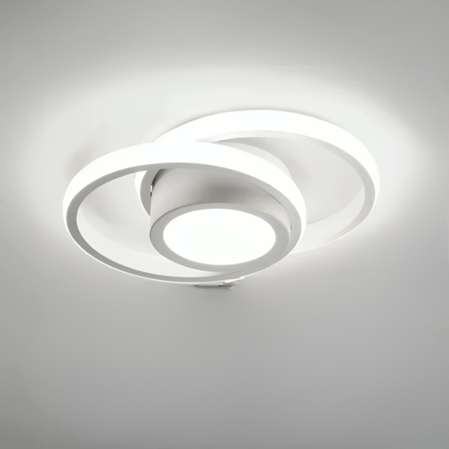 Moderne LED-Deckenleuchte, 2-Ring-Design