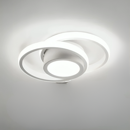 Moderne LED-Deckenleuchte, 2-Ring-Design