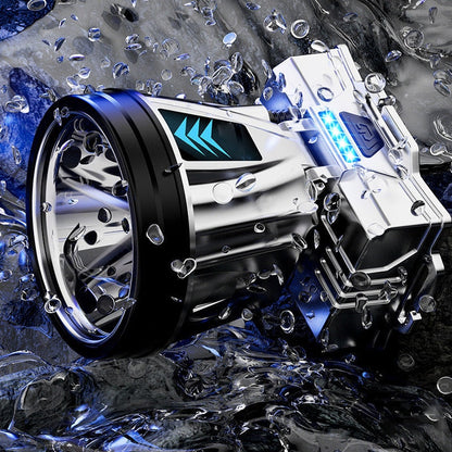 Weitstrahlender LED‑Stirn­scheinwerfer mit Powerbank