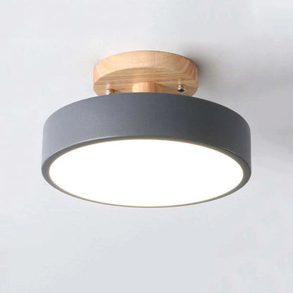 Moderne LED-Deckenleuchte aus Holz – Quinn Deckenlampe für Wohnzimmer, Flur, Schlafzimmer und Esszimmer