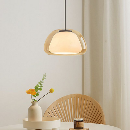 Moderne Pendelleuchte mit Rauchglas – Minimalistische Hängelampe für Esszimmer, Wohnzimmer & Schlafzimmer – Weiches Diffusorlicht