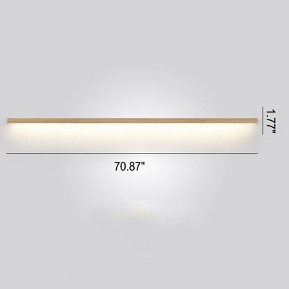 Japanese minimalist wooden strip LED wall lamp