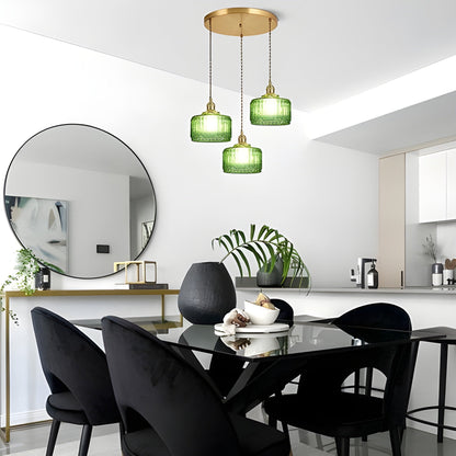 CrystalWave Light – Retro Kurze Zylinder LED Pendelleuchte