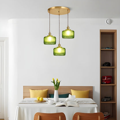 CrystalWave Light – Retro Kurze Zylinder LED Pendelleuchte