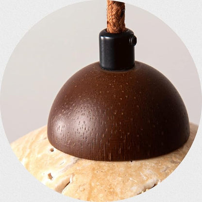 Minimalistische Pendelleuchte mit Naturstein-Optik – Vintage Retro Hängelampe für Esstisch, Küche & Wohnzimmer