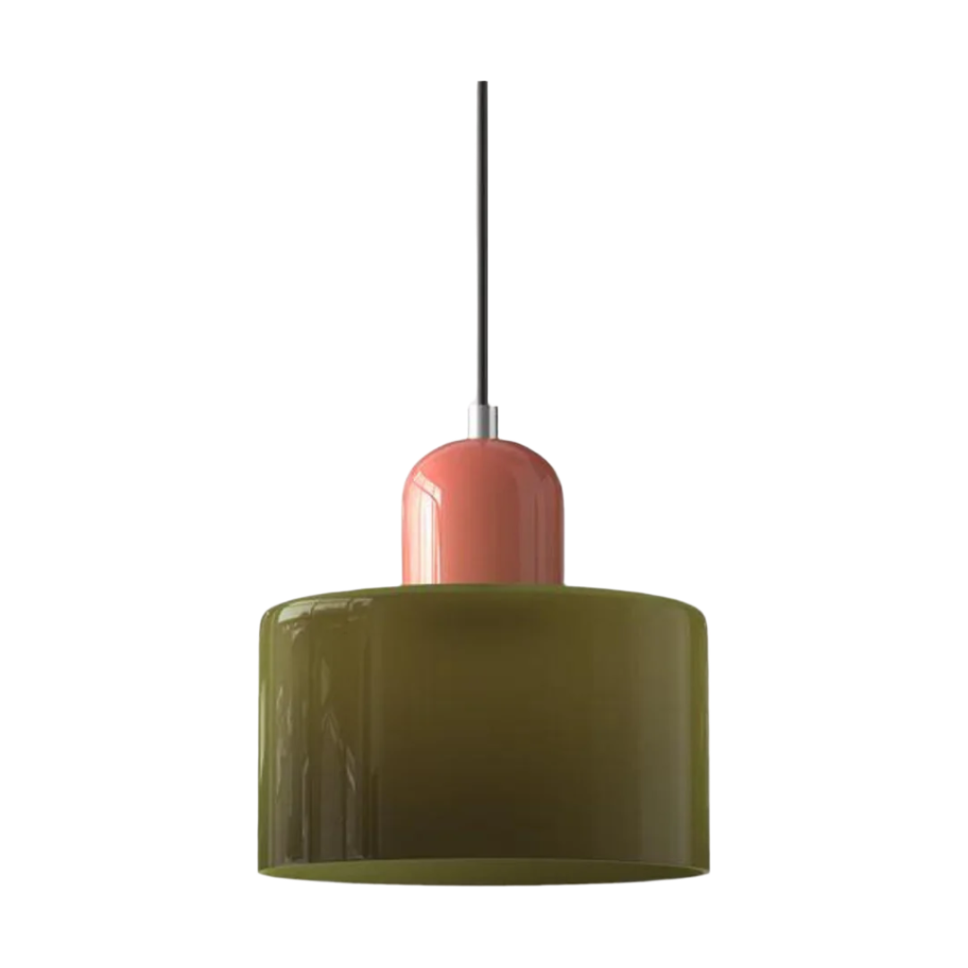 LumiGlas Design-Pendelleuchte - Europäische Retro Zylinder Pendelleuchte
