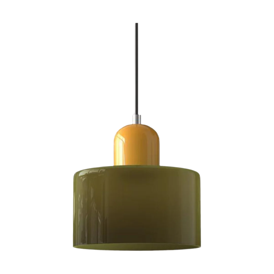 LumiGlas Design-Pendelleuchte - Europäische Retro Zylinder Pendelleuchte