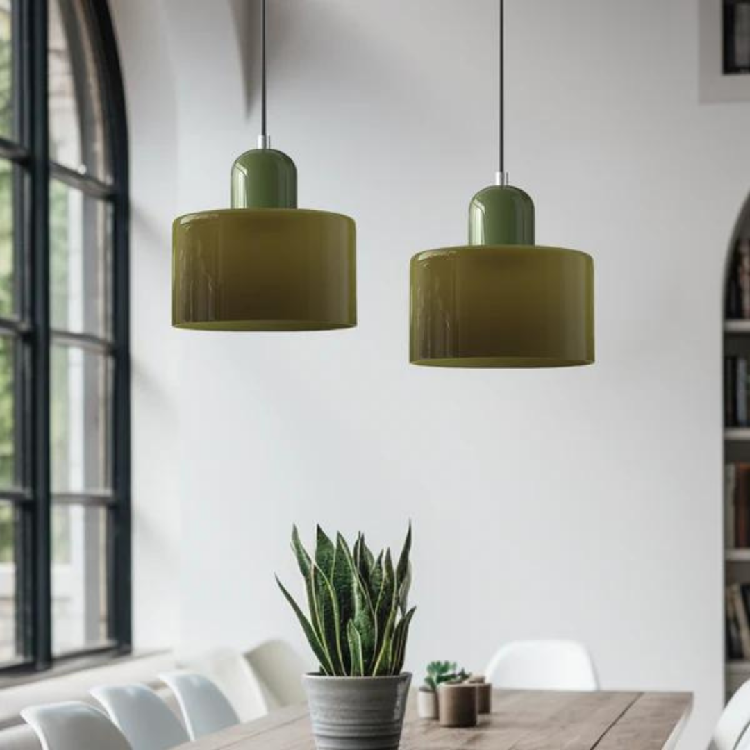 LumiGlas Design-Pendelleuchte - Europäische Retro Zylinder Pendelleuchte