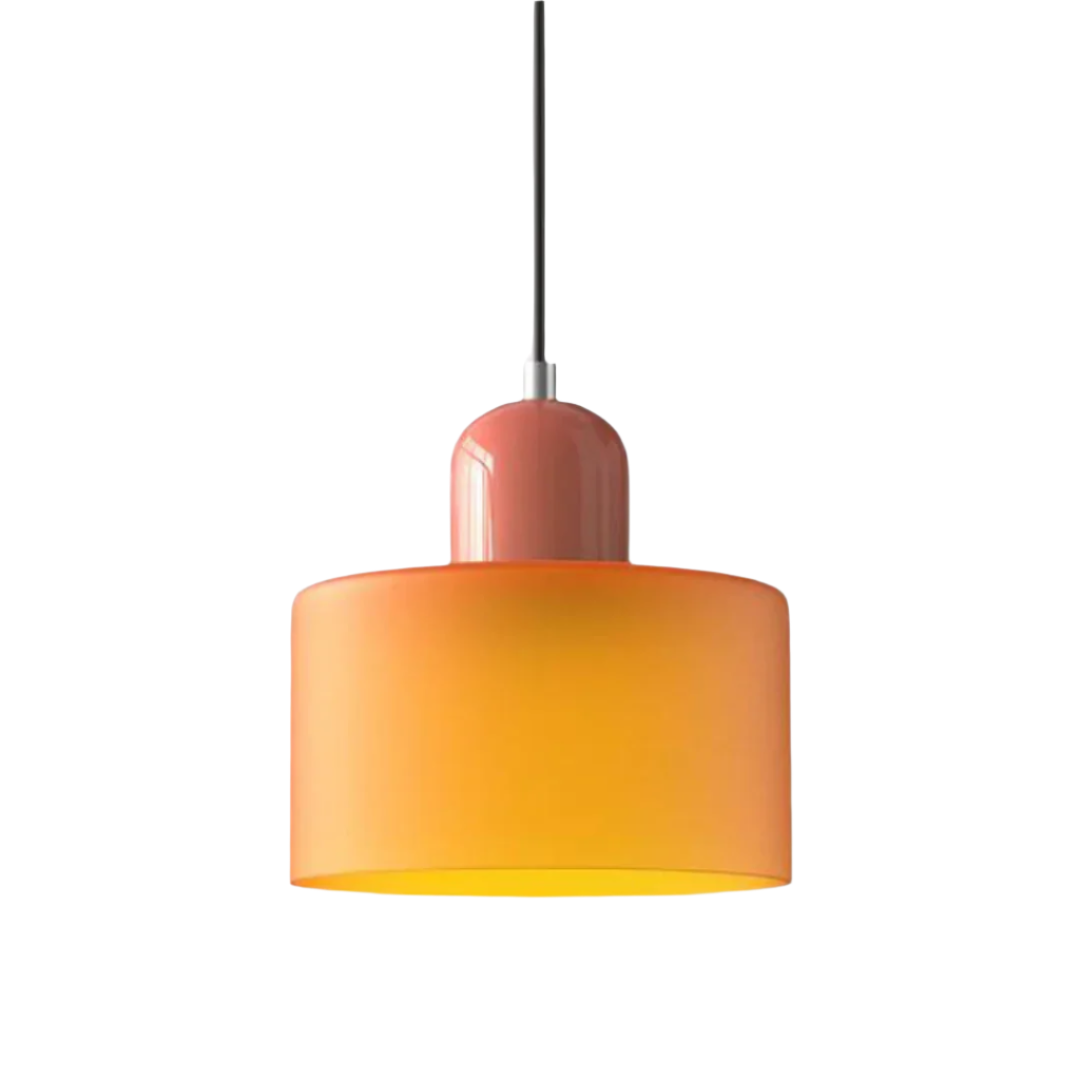LumiGlas Design-Pendelleuchte - Europäische Retro Zylinder Pendelleuchte