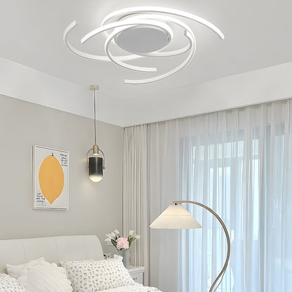 Moderne Deckenleuchte im Wirbel-Design – Eisen LED Deckenlampe zur direkten Montage