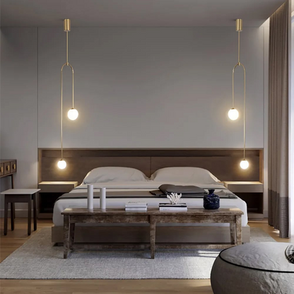 Asymmetrische Pendelleuchte mit Doppel-Kugeldesign – Elegante Hängelampe für Schlafzimmer, Wohnzimmer & moderne Interiors – Minimalistisch & Luxuriös