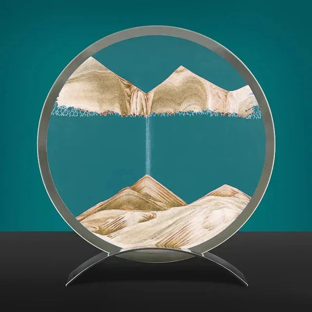 Sandkunst Tischlampe – Moderne Sandbild Deko mit LED-Beleuchtung