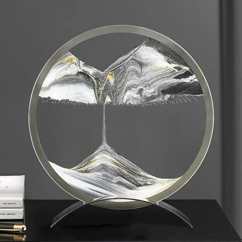 Sandkunst Tischlampe – Moderne Sandbild Deko mit LED-Beleuchtung