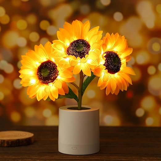 LED Sonnenblumen Tischlampe – Natur-inspirierte Dekoration mit warmem, stimmungsvollem Licht